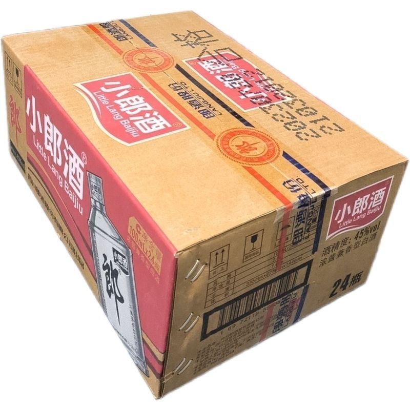 四川经典小郎酒歪嘴100ml*24瓶45度浓酱兼小郎酒白酒。