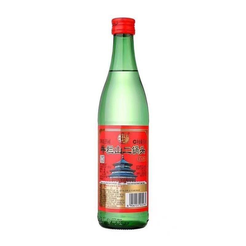 牛栏山二锅头绿瓶绿牛二56度清香型白酒500ml*12瓶整箱