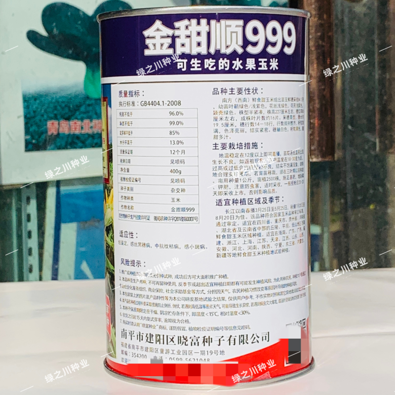 金甜顺999甜玉米种籽超甜鲜食水果玉米种子高产绿皮大棒