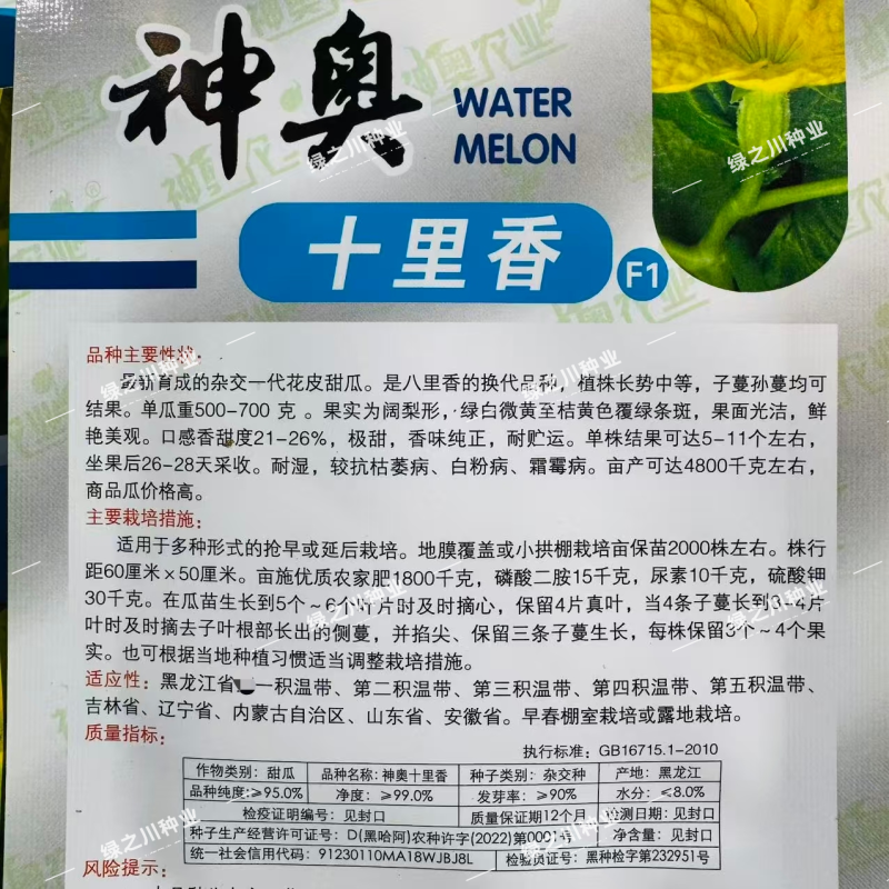 神奥十里香甜瓜种子高糖绿肉干瓤八里香甜瓜种子升级香瓜种籽