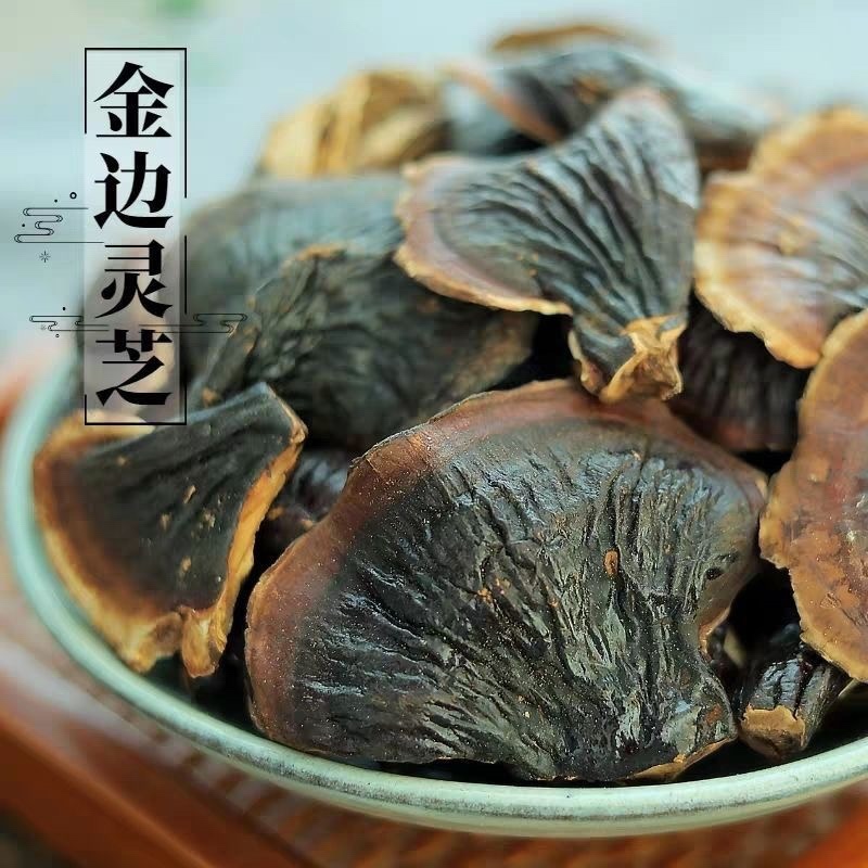 西藏金边灵芝整朵灵芝紫灵芝赤灵芝泡水新品