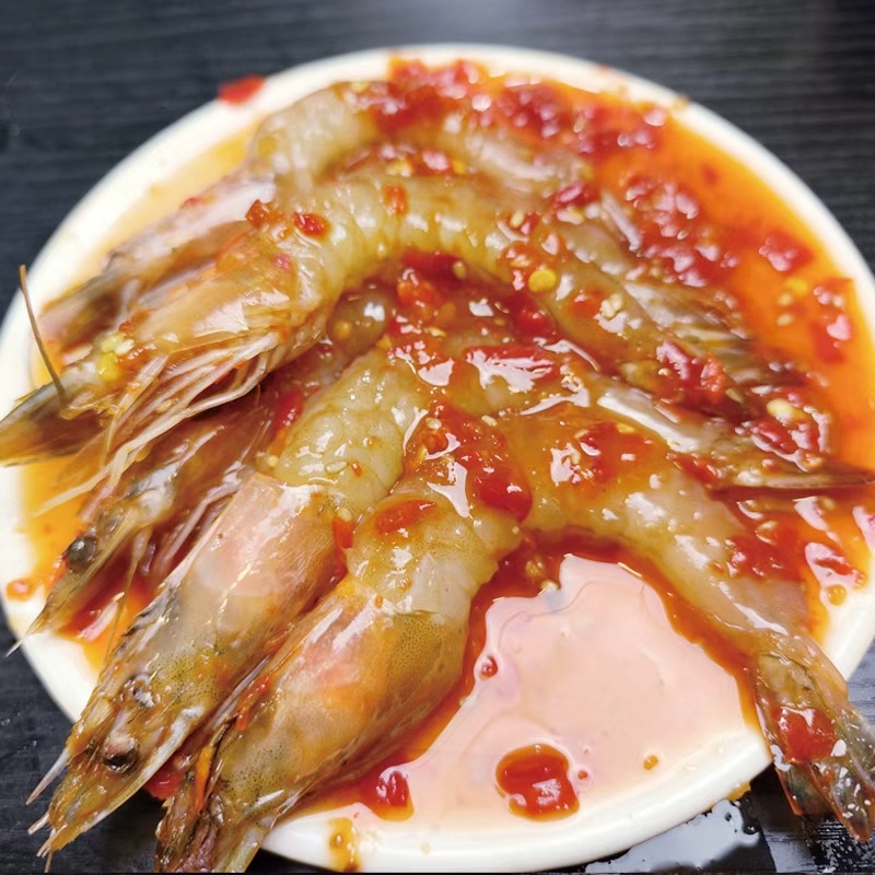 泰式无皮虾去皮甜虾酸辣开大桶装支持一件代发网红带货