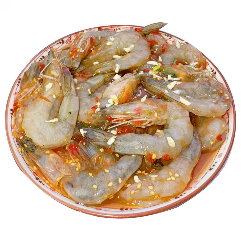 泰式无皮虾去皮甜虾酸辣开大桶装支持一件代发网红带货