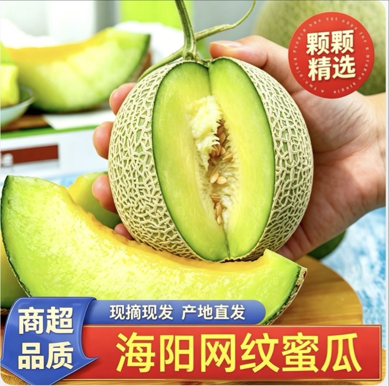 《热卖》山东海阳网纹瓜/大量上市/对接全国市场商超