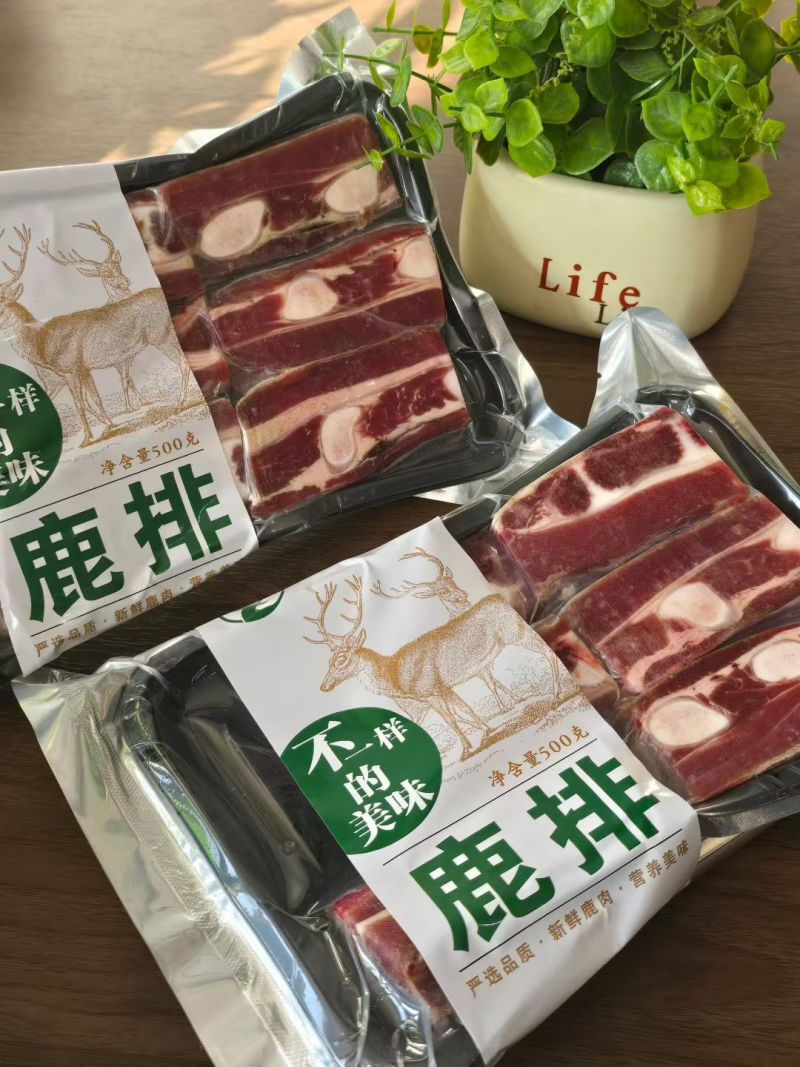 鹿排骨批发切条鹿场直接发货代发货
