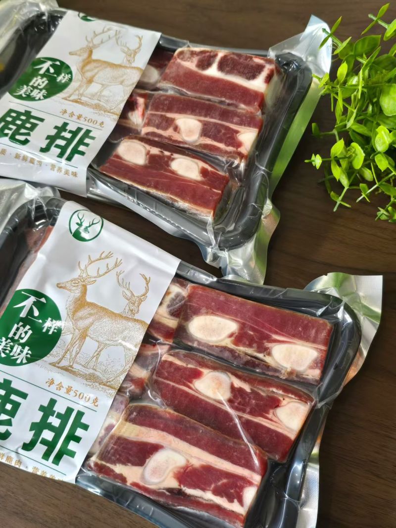 鹿排骨批发切条鹿场直接发货代发货