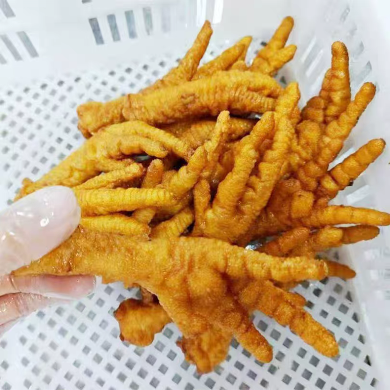 虎皮鸡爪油炸鸡爪个头均匀适合工厂火锅店卤味商用