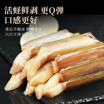 东上御品特大蛏肉新鲜无沙蛏子肉冷冻竹节蛏圣子肉贝类鲜活