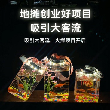 网红发光罐罐鱼儿童闪光小鱼罐公园夜市摆地摊热卖玩具批发