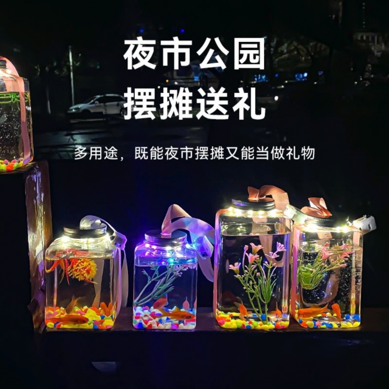 网红发光罐罐鱼儿童闪光小鱼罐公园夜市摆地摊热卖玩具批发