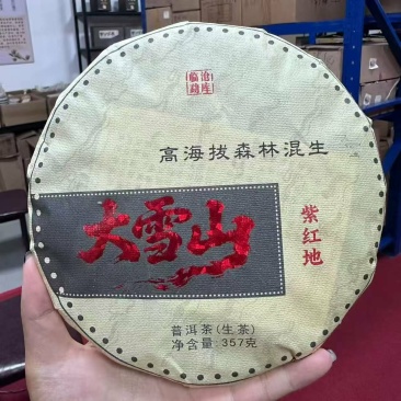 源头批发大雪山普洱茶生茶357克一饼2026年