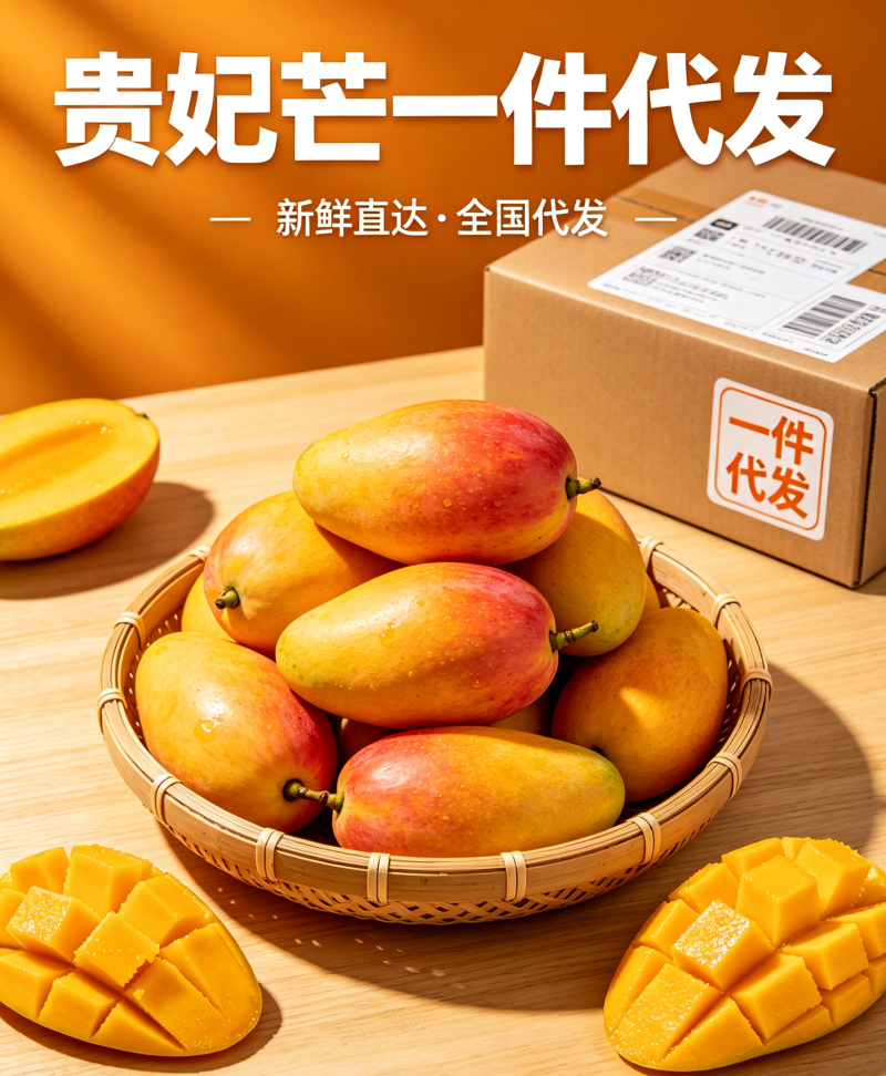 海南正宗贵妃芒芒果对接全平台电商代＆发社区团购多多买菜