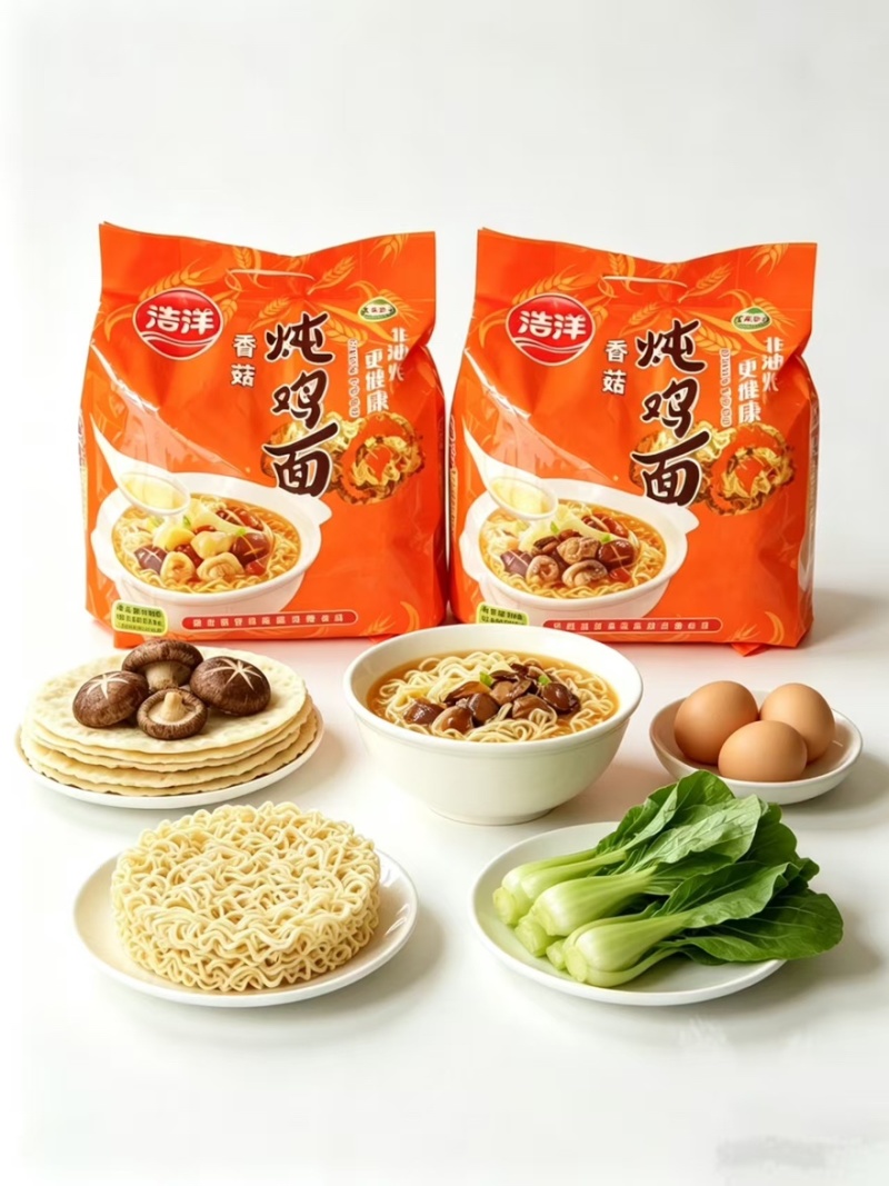 精品香菇炖鸡面产地一手货源全国发货量大价优