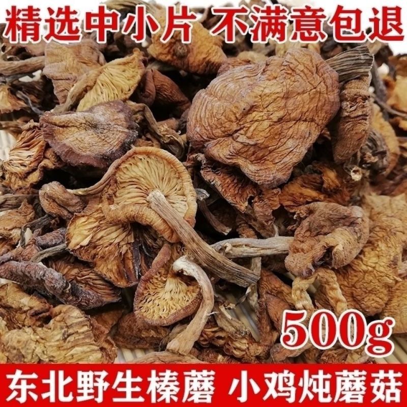 东北野生榛蘑干货榛蘑批发小鸡炖蘑菇吉林长白山干榛蘑丁野