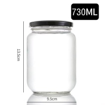 现货圆形玻璃酱菜瓶罐头瓶家用保鲜瓶密封果酱瓶蜂蜜瓶辣椒酱
