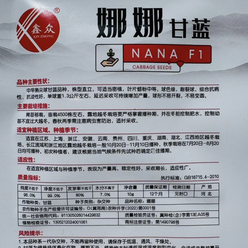 娜娜尖球甘蓝种子中早熟牛心甘蓝菜种籽球色绿耐裂球卷心菜种
