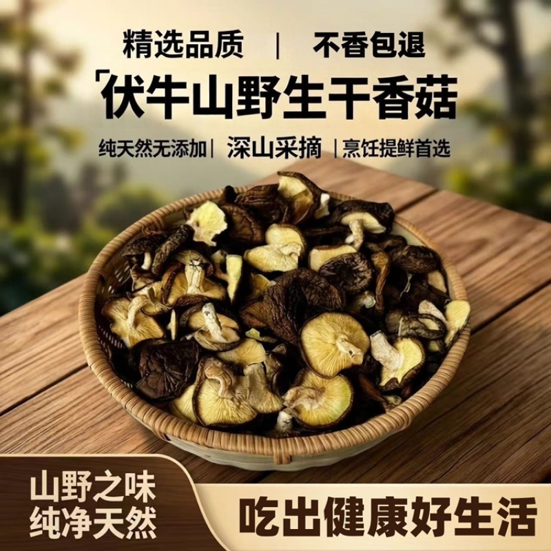 野生椴木香菇深山土特产煲汤火锅滋补养生食材