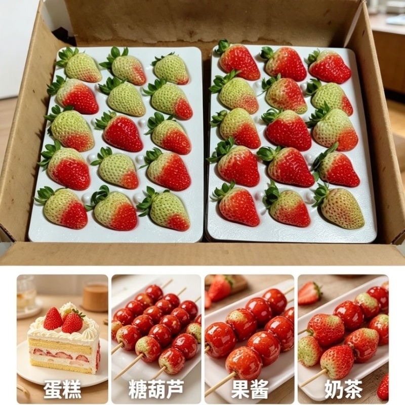 云南夏季酸草莓果皮厚耐保存