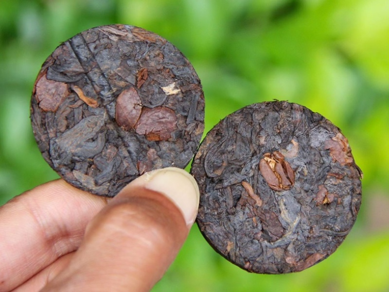 云南咖啡普洱小茶饼
