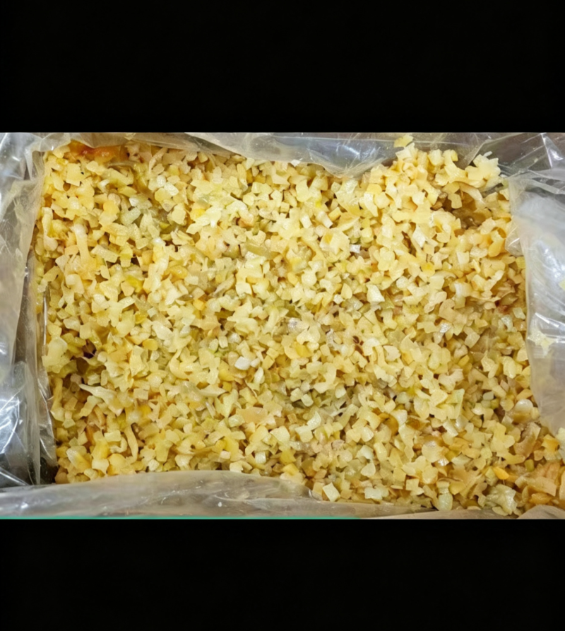 现切大头菜颗粒