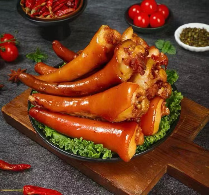 卤味全熟猪尾巴开袋即食可商超餐饮可视频看货现货供应