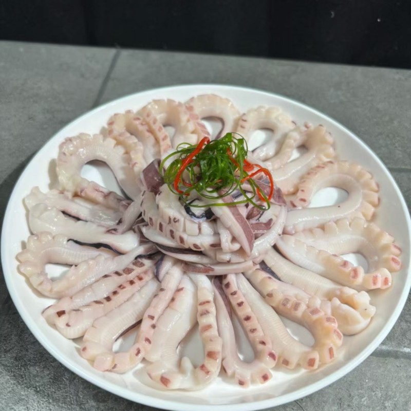 花开富贵鱿鱼刻花鱿鱼条鱿鱼花火花铁板食材
