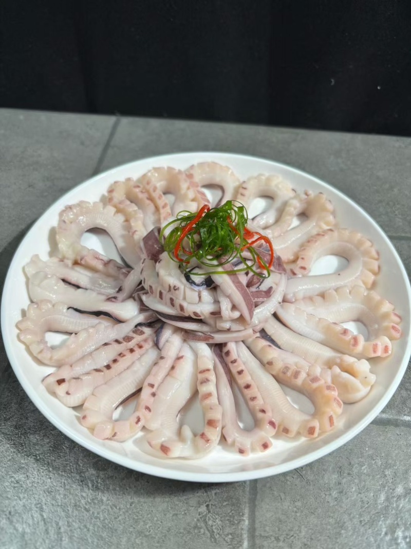 花开富贵鱿鱼刻花鱿鱼条鱿鱼花火花铁板食材