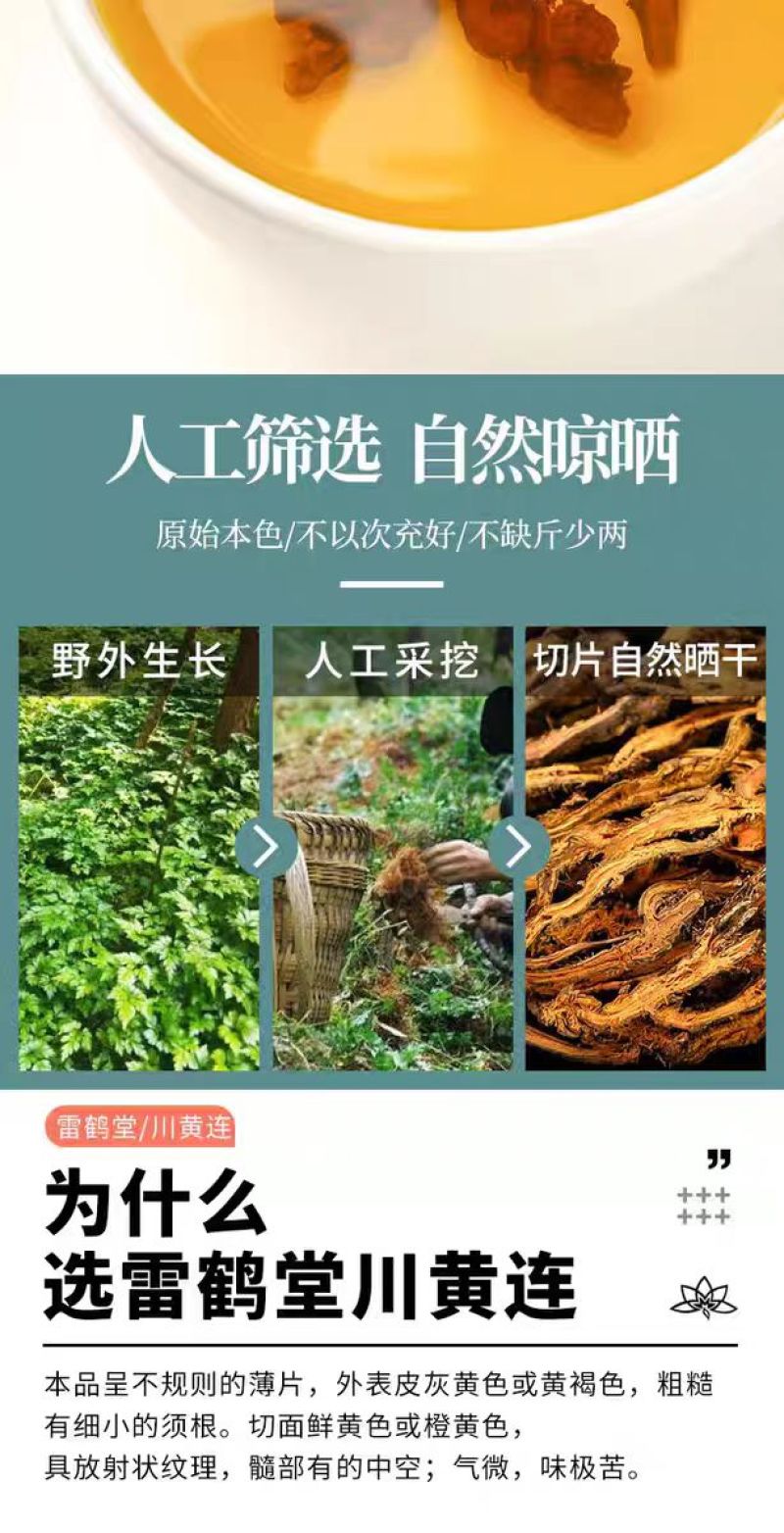 包邮）黄连中药材500g四川鸡爪黄连泡水喝中药粉批发