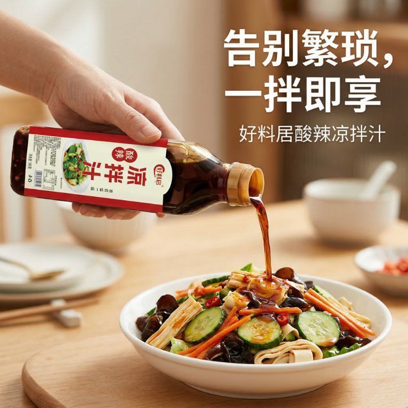 好料启凉拌汁**凉菜调味汁商用家用酸辣，藤椒麻香三种口味