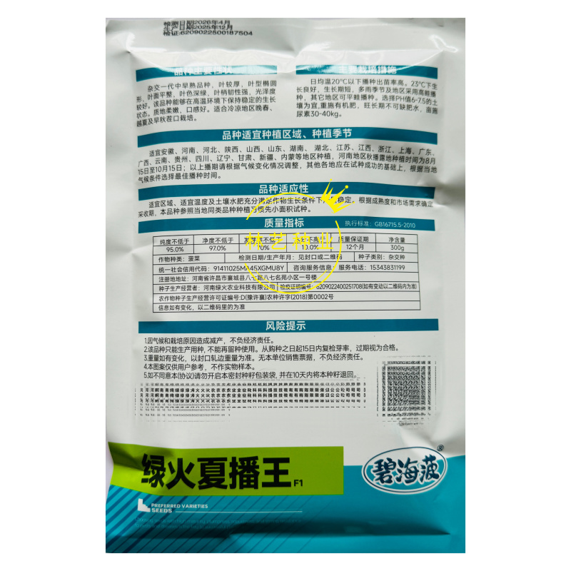 绿火夏播王菠菜种子耐热耐寒抗病抗抽苔高产晚春越夏早秋播