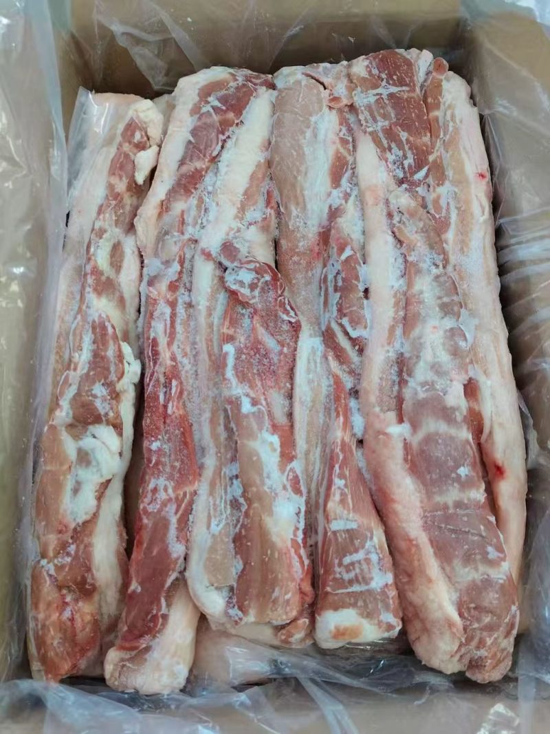 带皮五花肉条20斤一箱5元斤