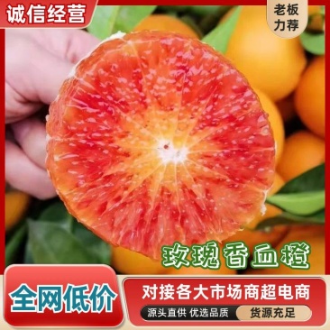 【甄选】万州玫瑰香血橙，口感纯甜，果面干净，对接各大市场