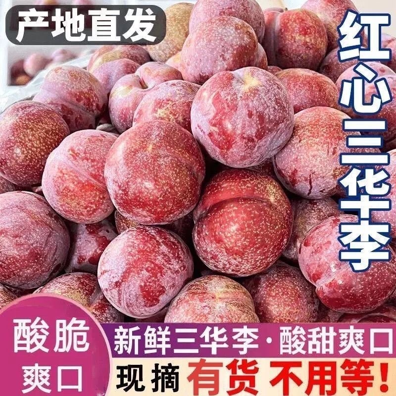 🚚广东红心三华李，产地直发诚信为先，对接市场电商多多仓