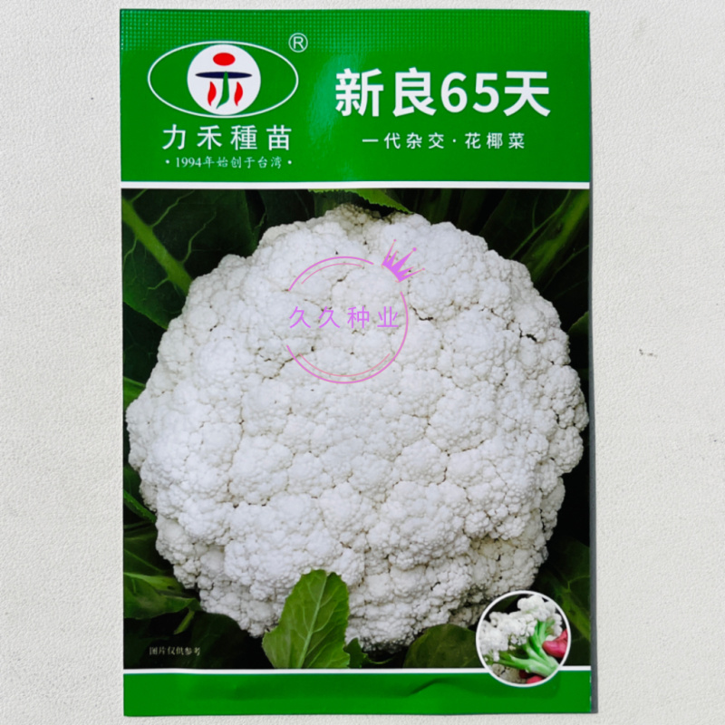 新良65天松花菜种子青梗白色有机花椰菜高产耐寒耐湿易种