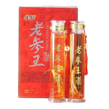 老参王高档礼盒人参酒二瓶*2L.高粱酒52°