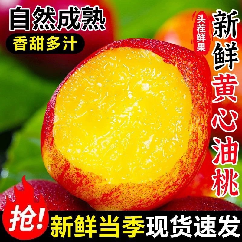 精品黄油桃新鲜采摘脆甜多汁自然成熟按需加工价格优惠
