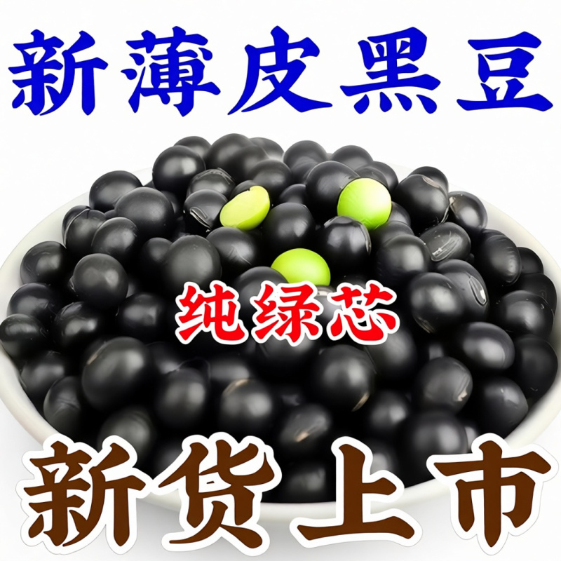 【新豆特价】10斤2025年绿芯黑豆东北农家自种
