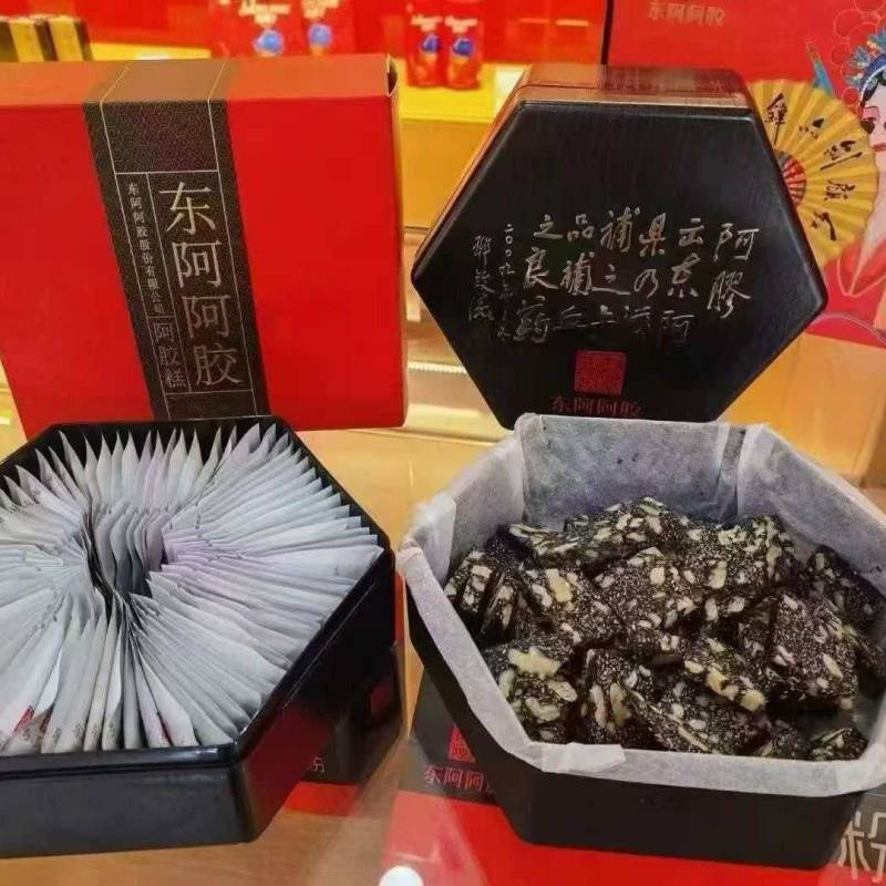 山东东阿食用级阿胶块250克道地阿胶驴皮阿胶块送礼阿胶片