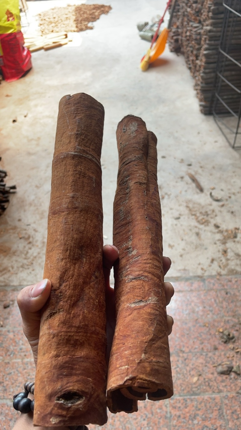 正宗广西深山老肉桂刮皮通，干爽黄净，天然日嗮足干。