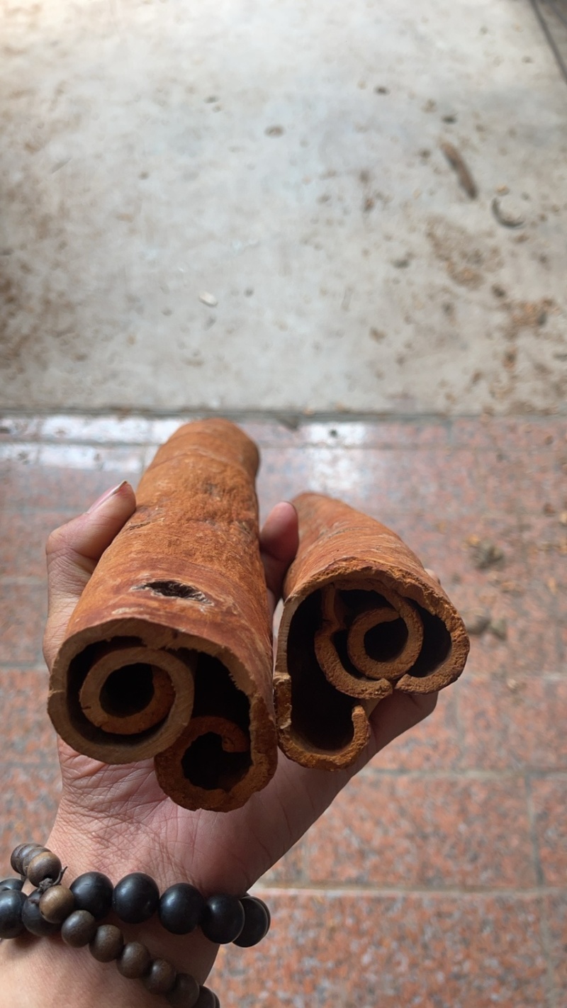 正宗广西深山老肉桂刮皮通，干爽黄净，天然日嗮足干。