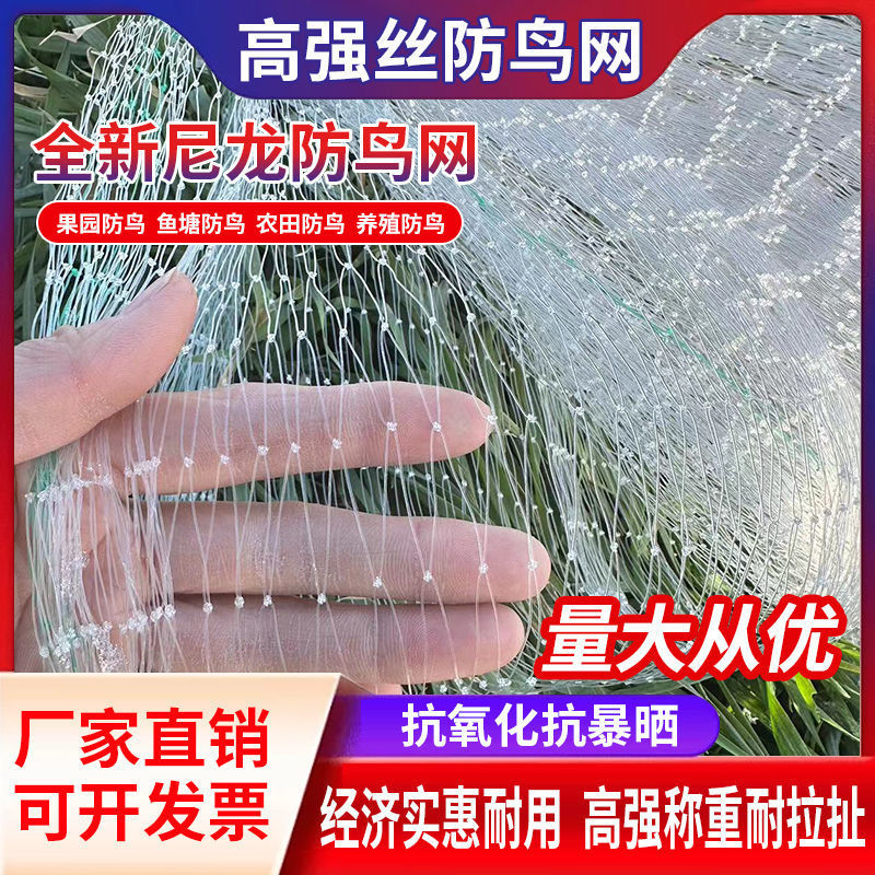 防鸟网新料大棚通风口果园防鸟网鱼塘养鸡果园葡萄樱桃