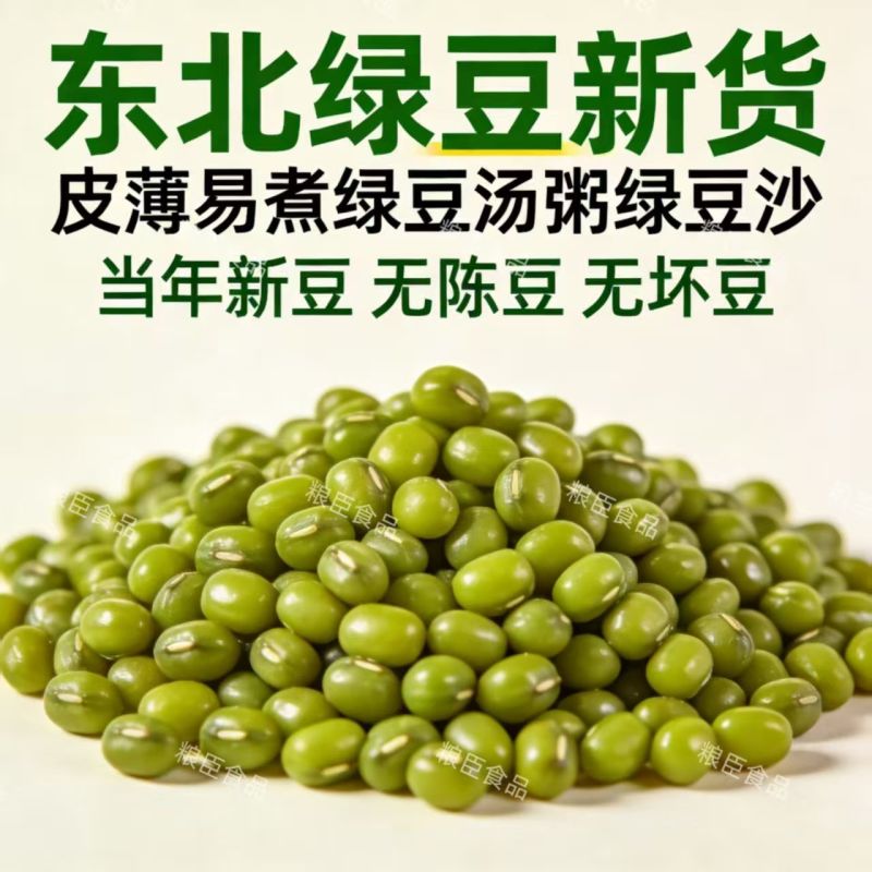 东北绿豆25年东北新货农家新鲜小绿豆发豆芽煮粥汤