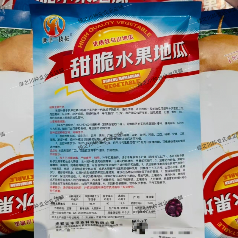 四川甜脆水果地瓜种子香甜优质早熟牧马山地瓜种籽凉薯种子