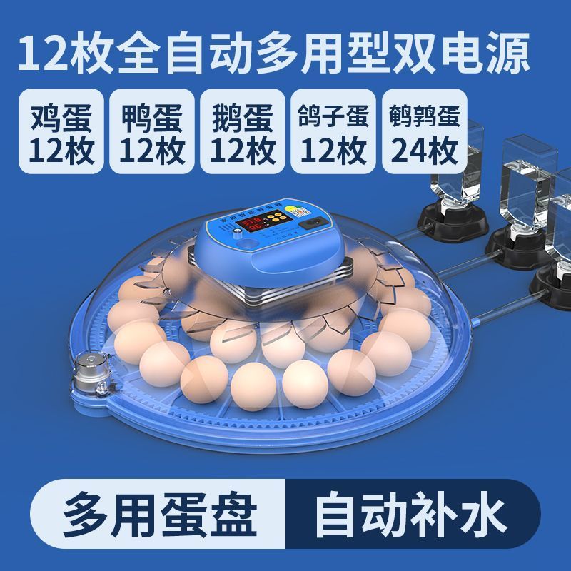 飞碟孵化器全自动智能小型家用鹅蛋鸭鸡蛋鸟蛋芦丁鸡孵化箱孵