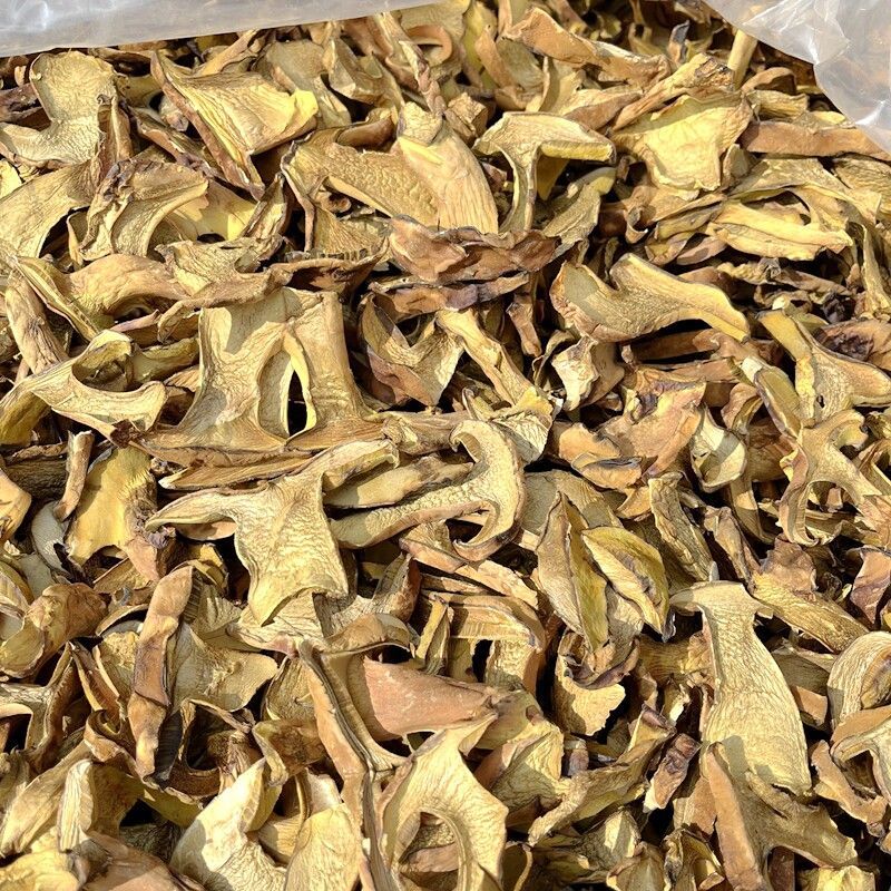 人工见手青黄牛肝菌通货切片烘干干片干品