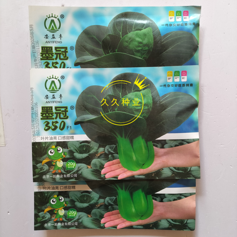 墨冠350耐热杂交苏州青种子味甜好吃高温不拔节抗病高产