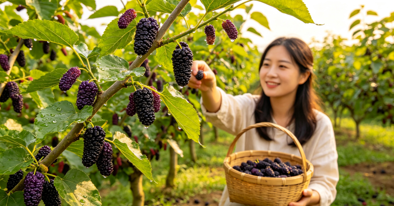 大家好，我是来自河北万亩桑葚采摘园的种植户。大量桑椹
