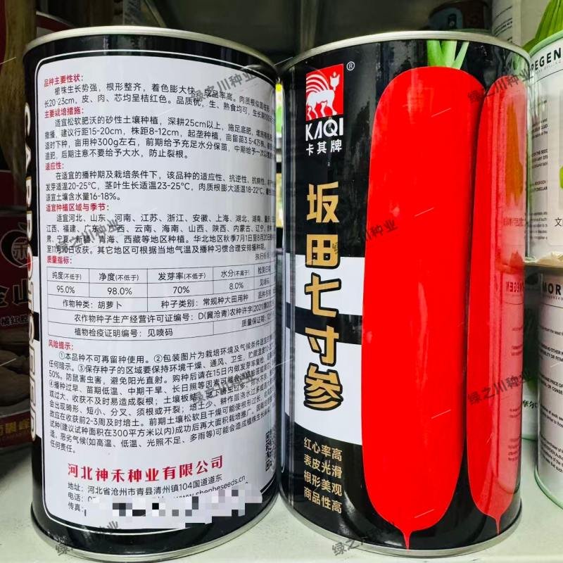 坂田七寸参胡萝卜种子南北方种植高产，着色膨大快三红率高