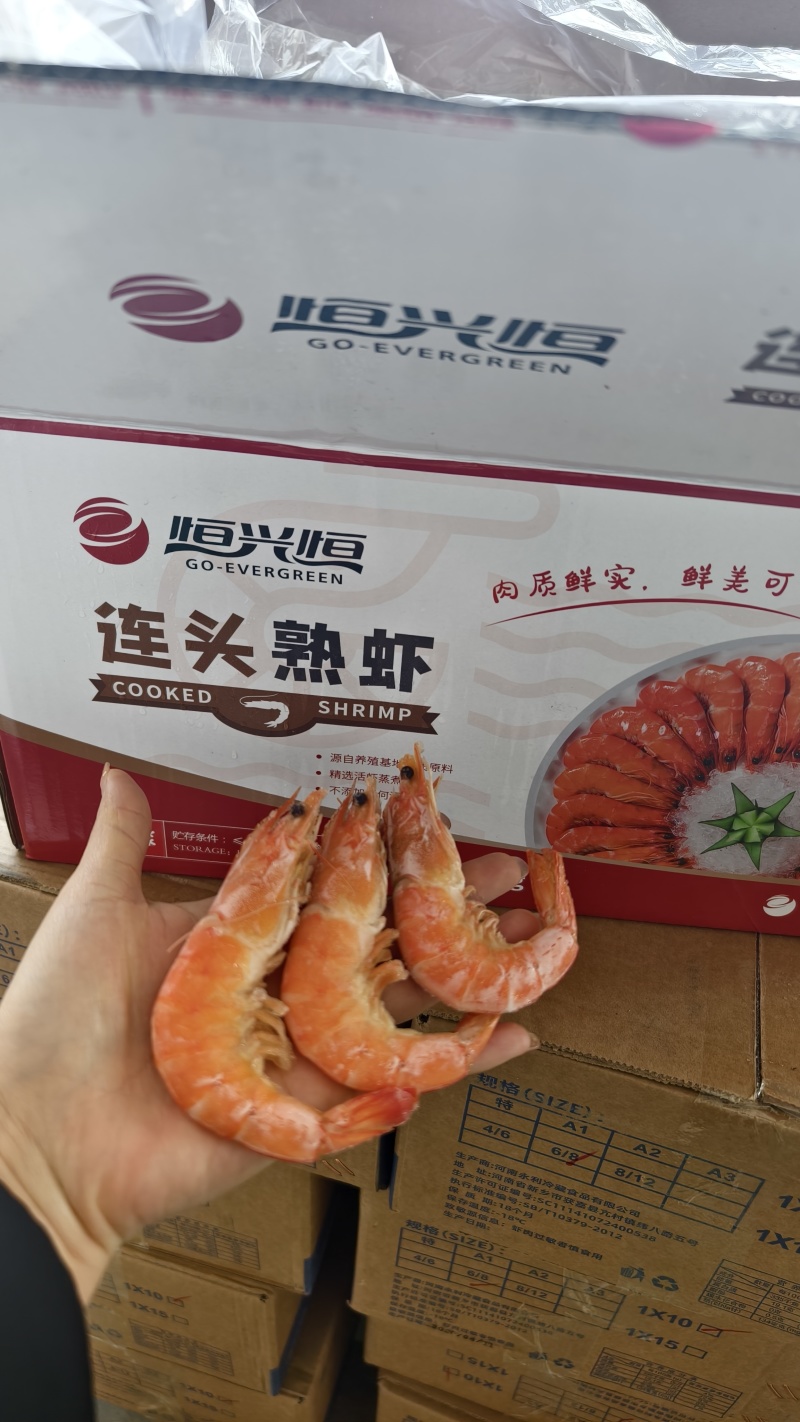单冻熟虾宴席餐饮