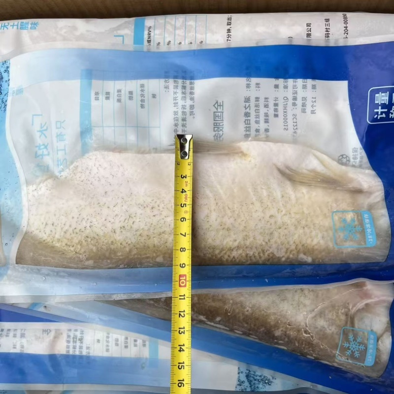 新鲜冷冻白丝鱼去内脏去鲮大白刁半边翘嘴鱼1-1.2斤清蒸